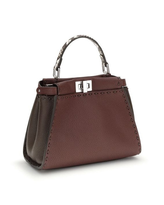 Fendi Brown Calf Leather Bos Taurus Shoulder Bag Glam Steals