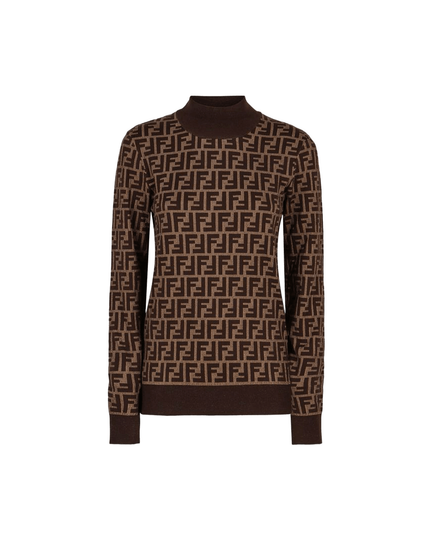Fendi Brown Cotton Sweatshirt Glam Steals