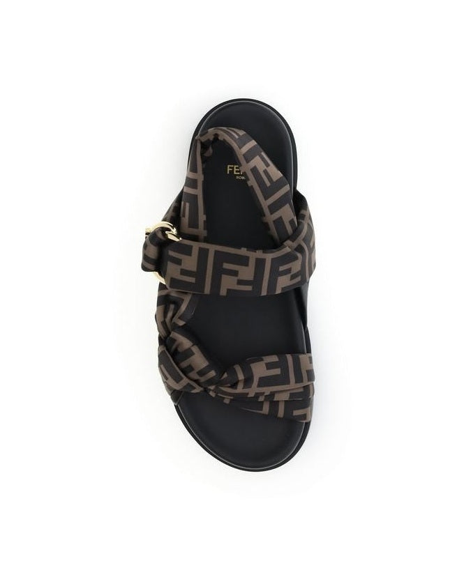 Fendi Brown Polyester Sandals Glam Steals