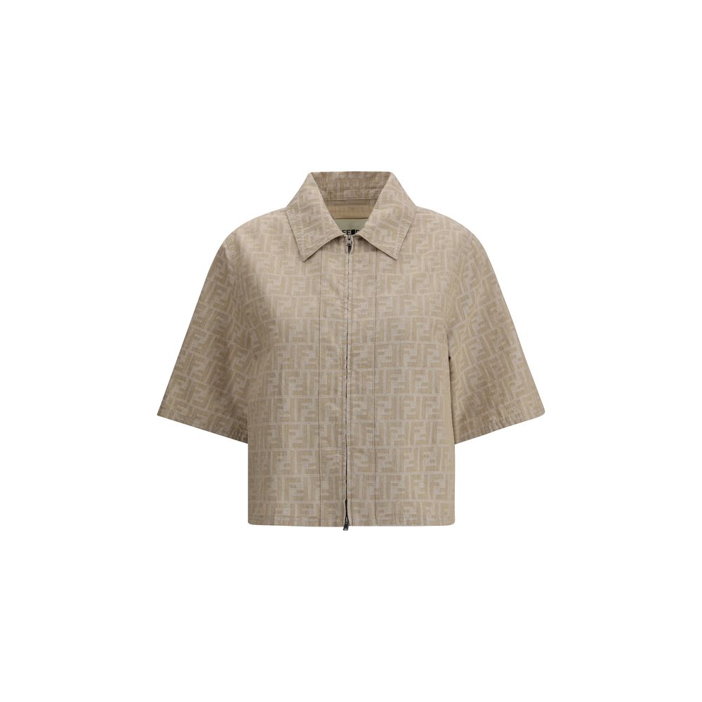 Fendi Chambray Cropped Jacket Glam Steals