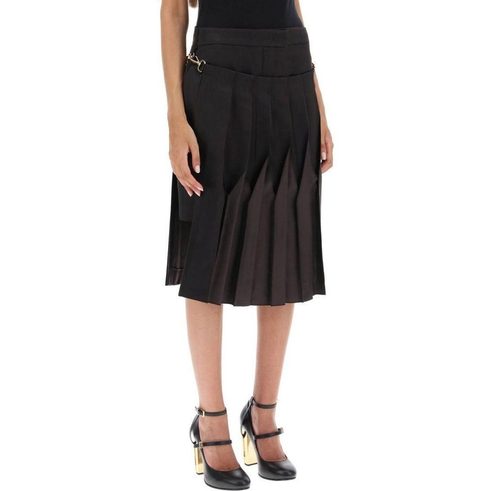 Fendi Cotton And Silk Washed Skirt Glam Steals