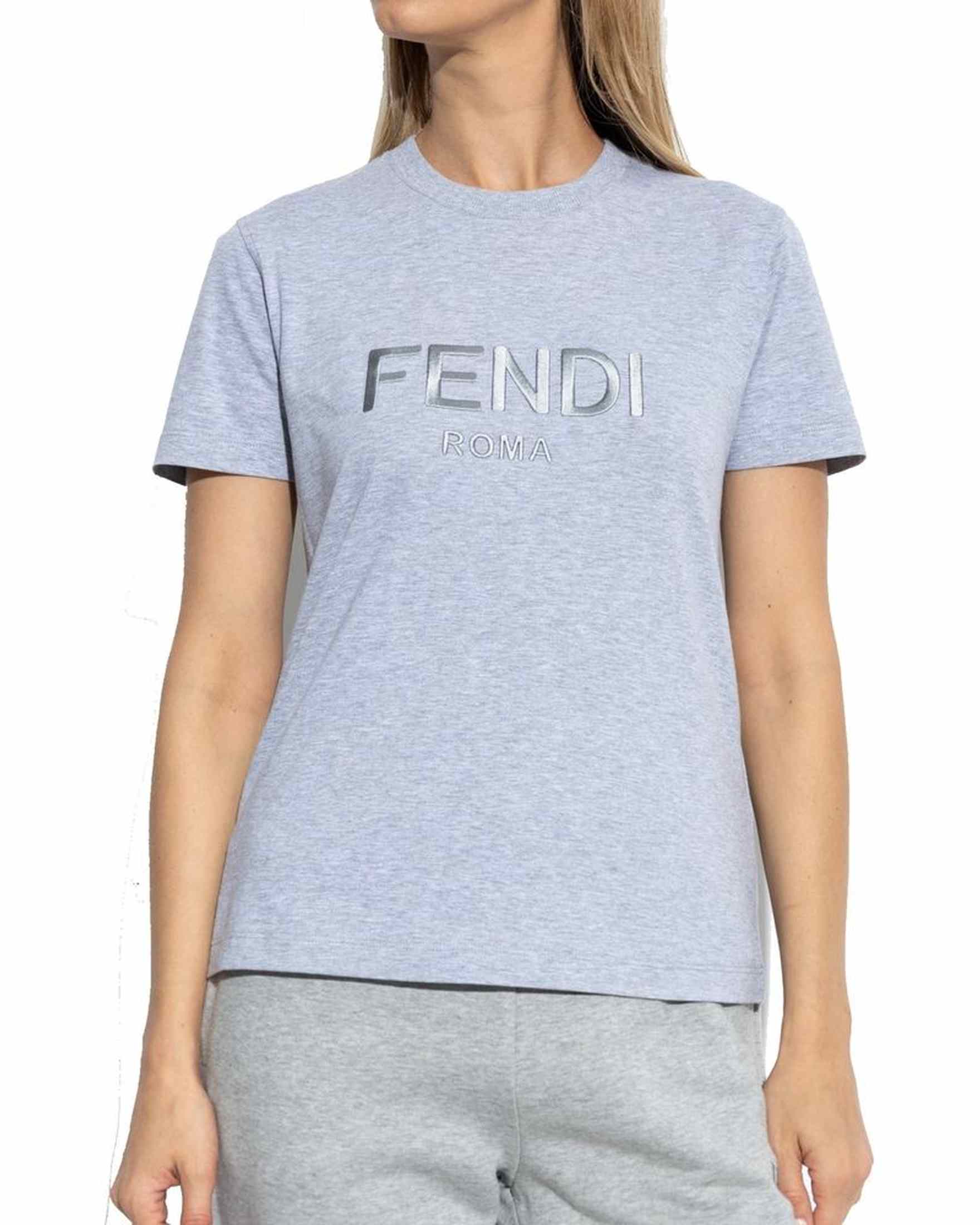 Fendi Cotton Logo T-Shirt Glam Steals