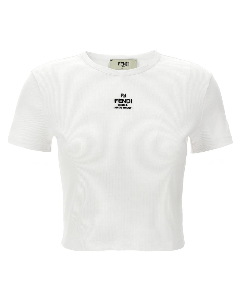 Fendi Cropped T-shirt Glam Steals