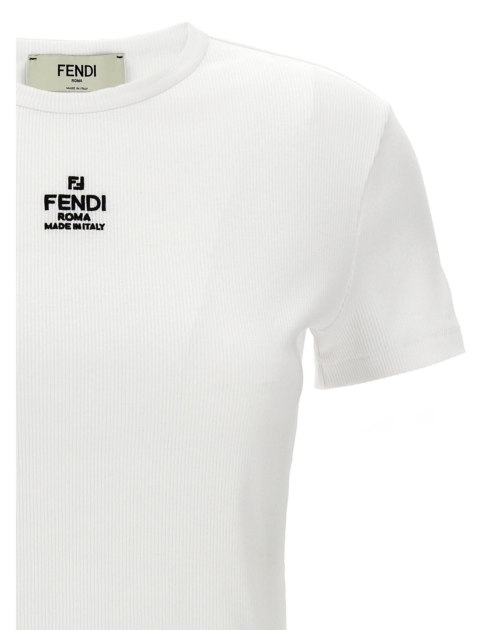 Fendi Cropped T-shirt Glam Steals