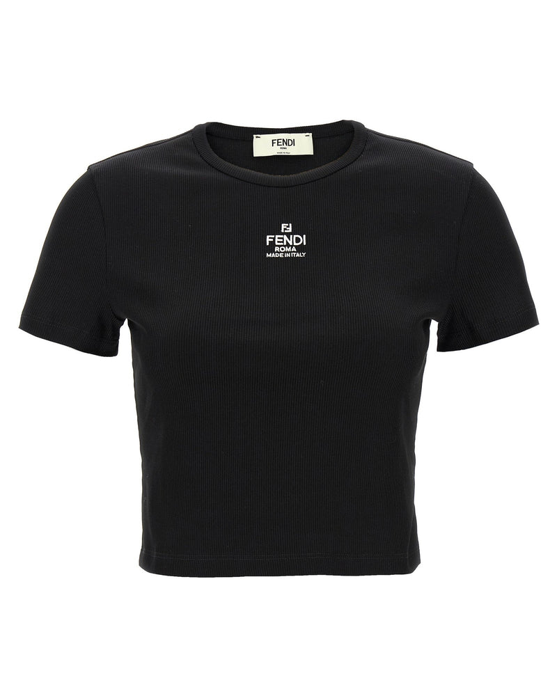 Fendi Cropped T-shirt Glam Steals
