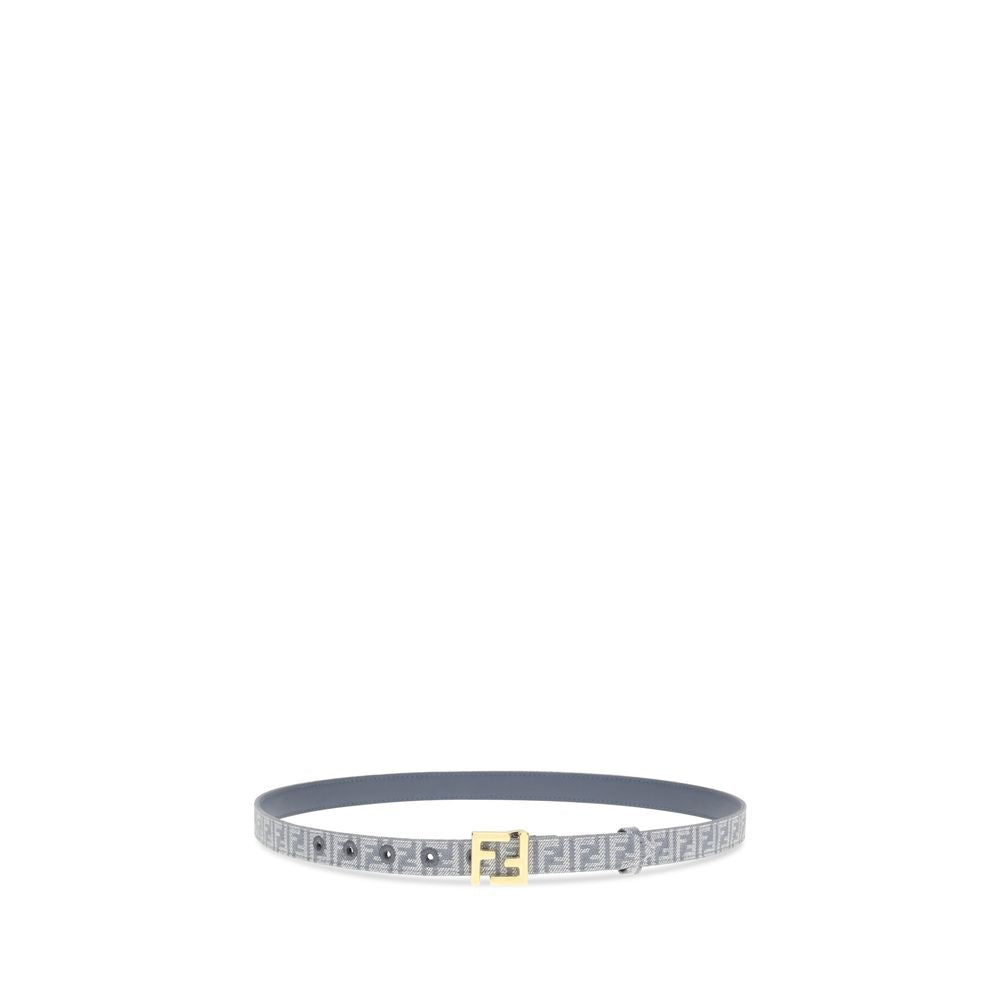 Fendi Denim Ff Embroidered Belt Glam Steals
