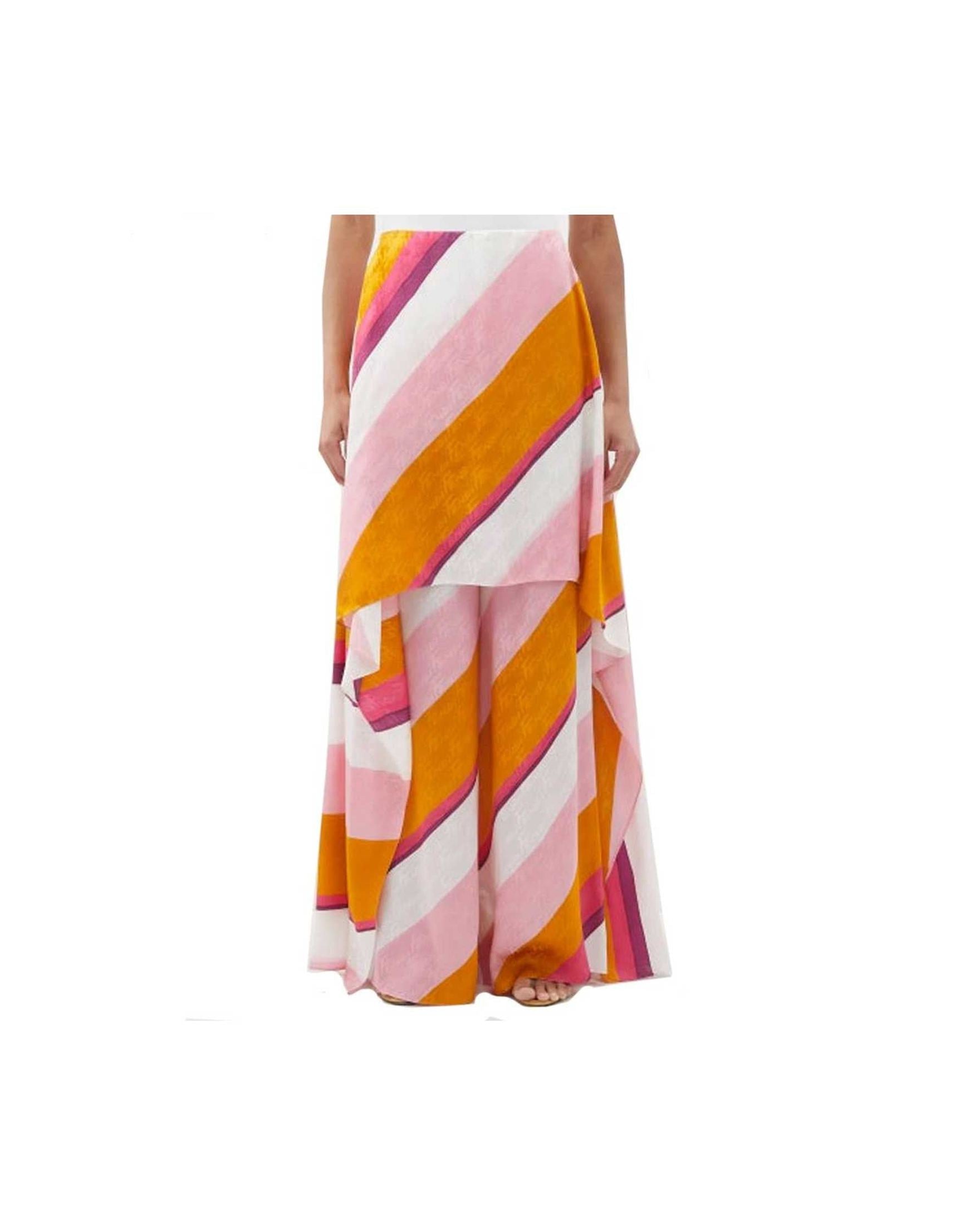 Fendi Ff Color Block Draped Trouser Glam Steals