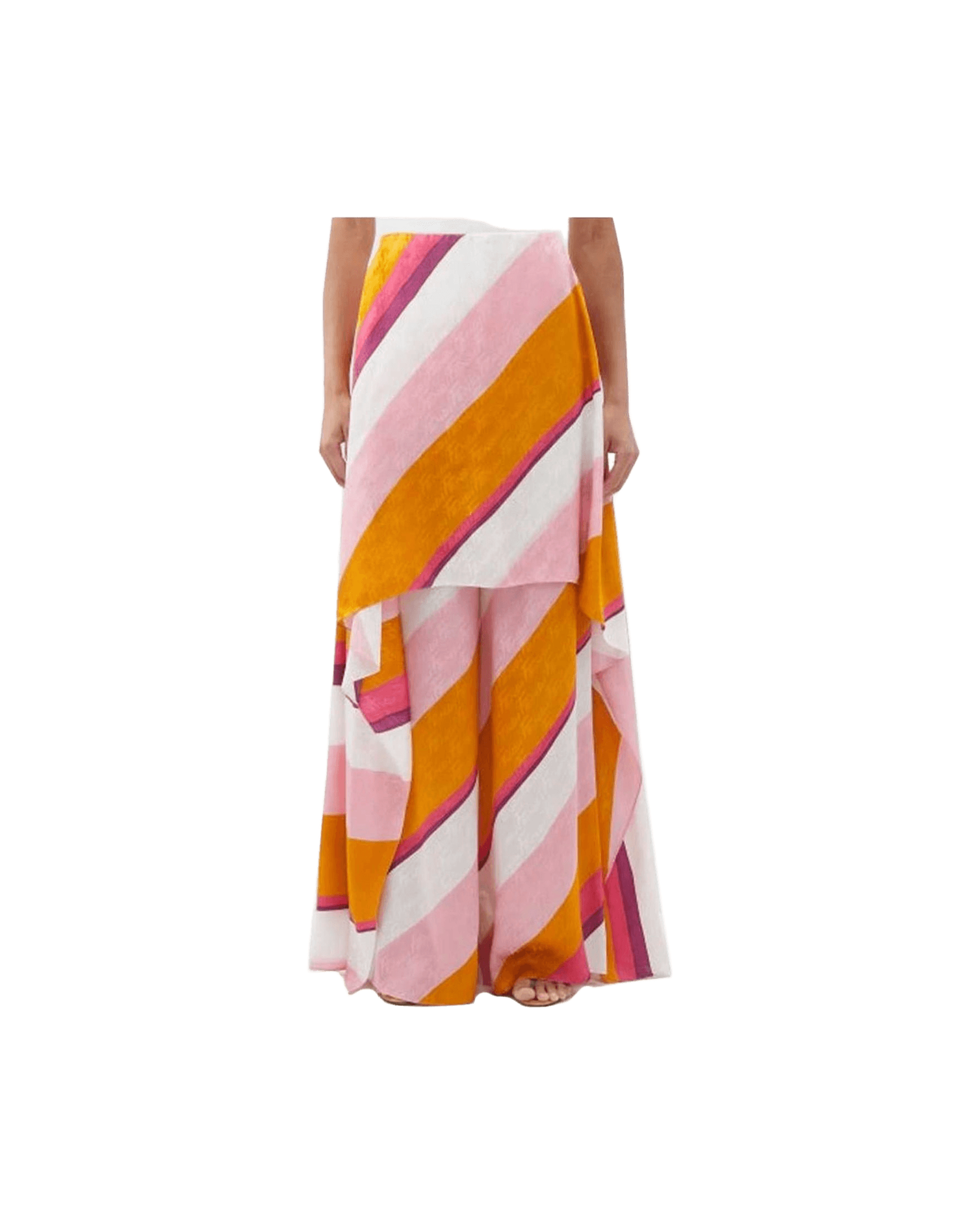 Fendi Ff Color Block Draped Trouser Glam Steals
