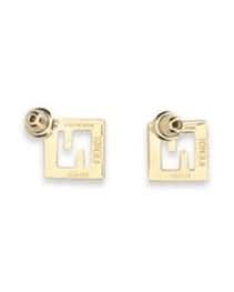 Fendi Gold Brass Earrings Glam Steals