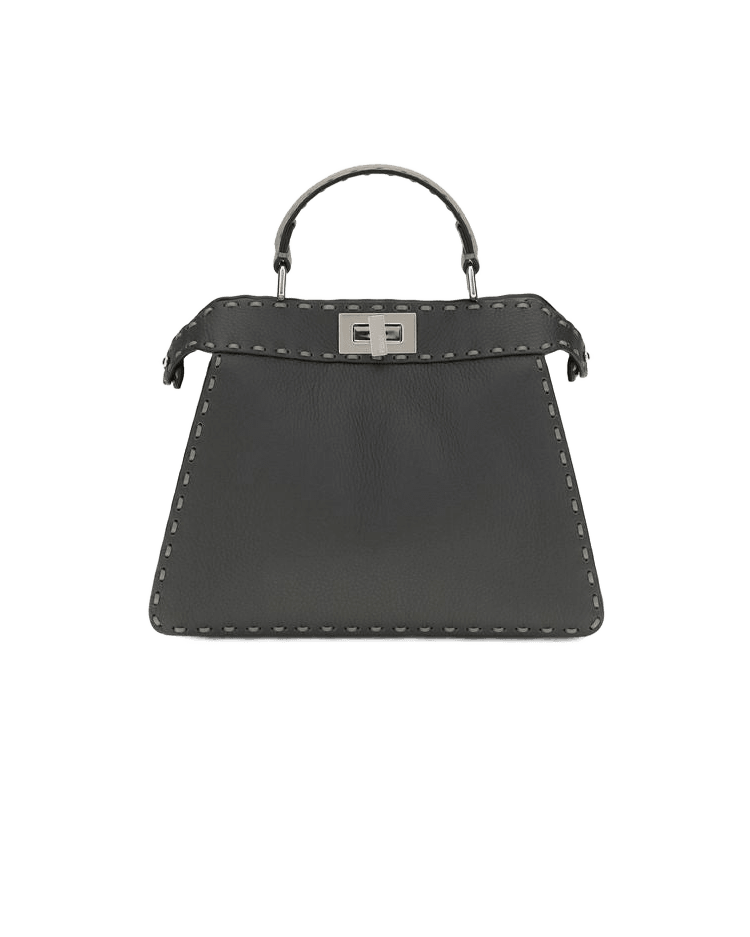 Fendi Gray Leather Shoulder Bag Glam Steals