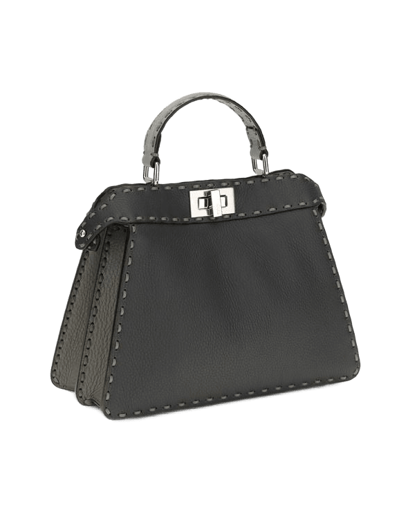 Fendi Gray Leather Shoulder Bag Glam Steals