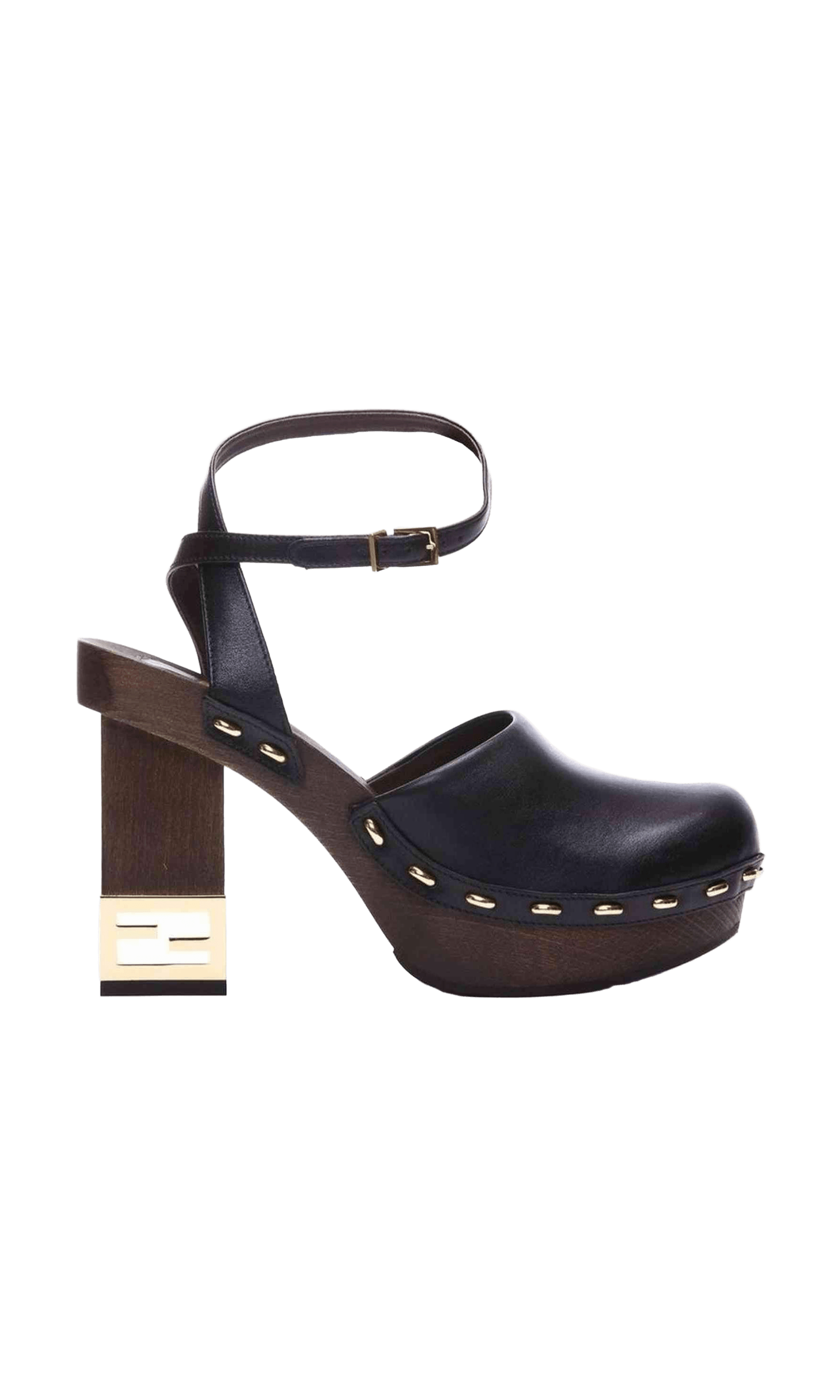 Fendi Leather Decorative Heel Pumps Glam Steals