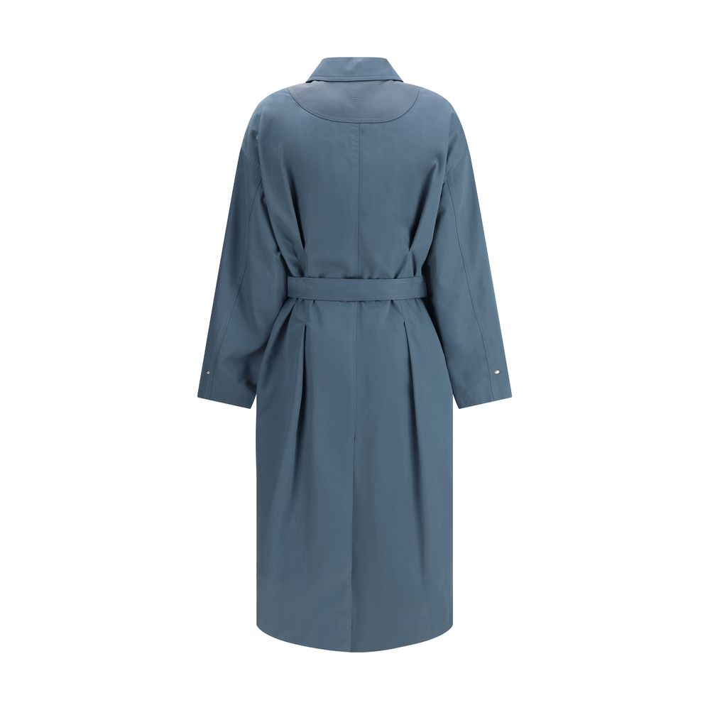 Fendi Light Blue Cotton Coat Glam Steals