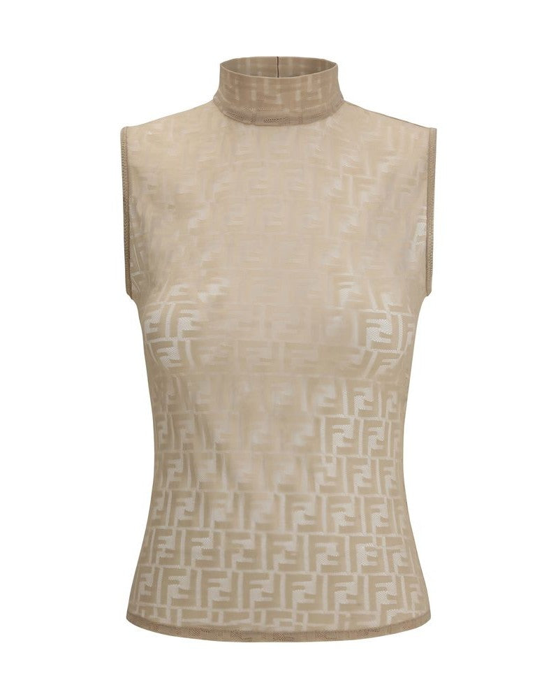 Fendi Polyamide Sleeveles T-shirt Tank Tops