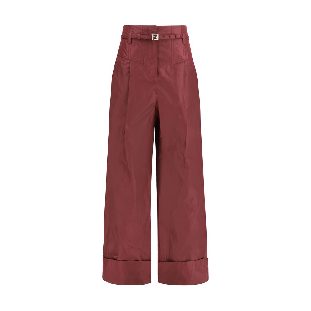 Fendi Silk Bordeaux Dress Pant Glam Steals