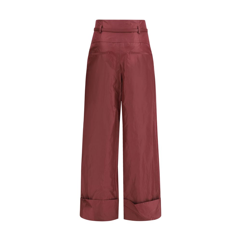 Fendi Silk Bordeaux Dress Pant Glam Steals