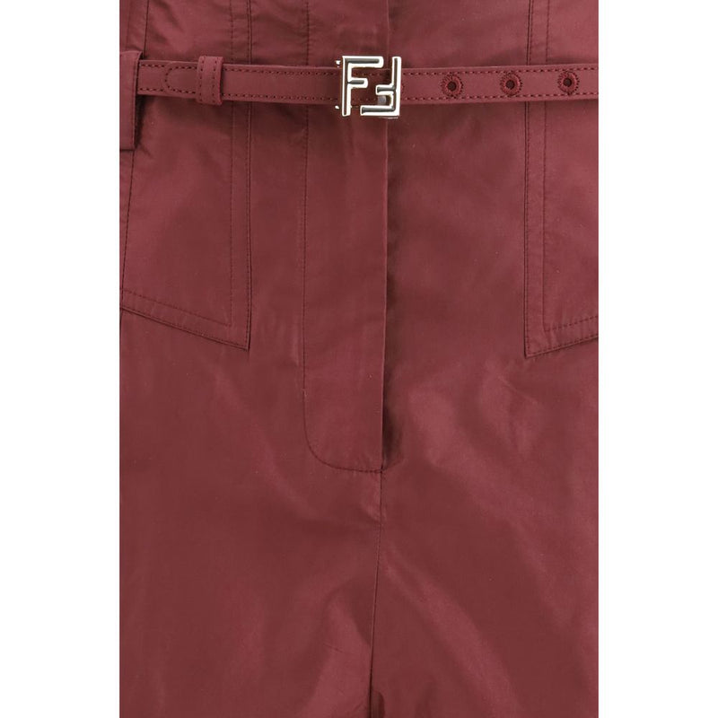Fendi Silk Bordeaux Dress Pant Glam Steals
