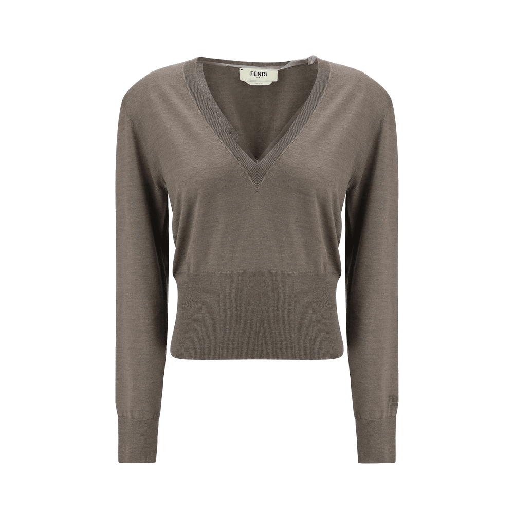 Fendi Silk Cashmere and Long Sleeve Sweater Glam Steals