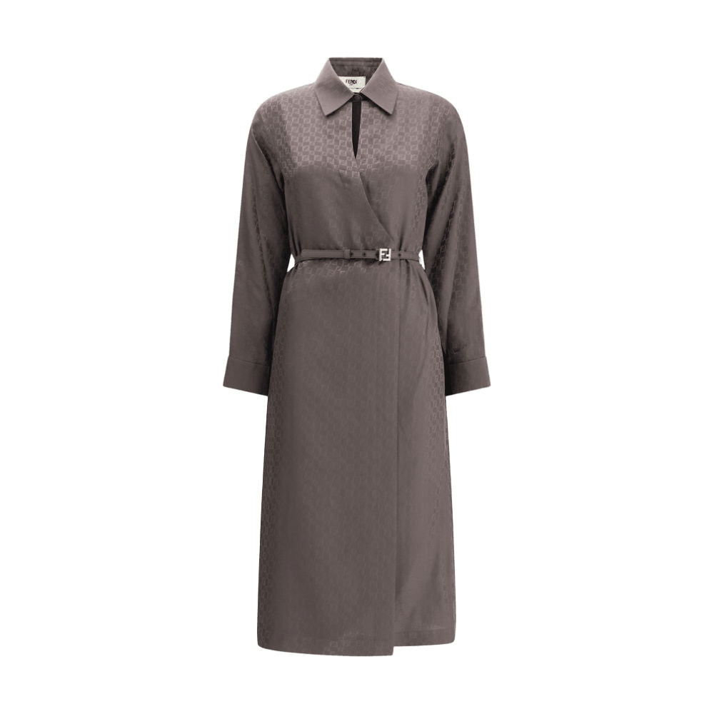 Fendi Silk Ff Jacquard Dress Glam Steals