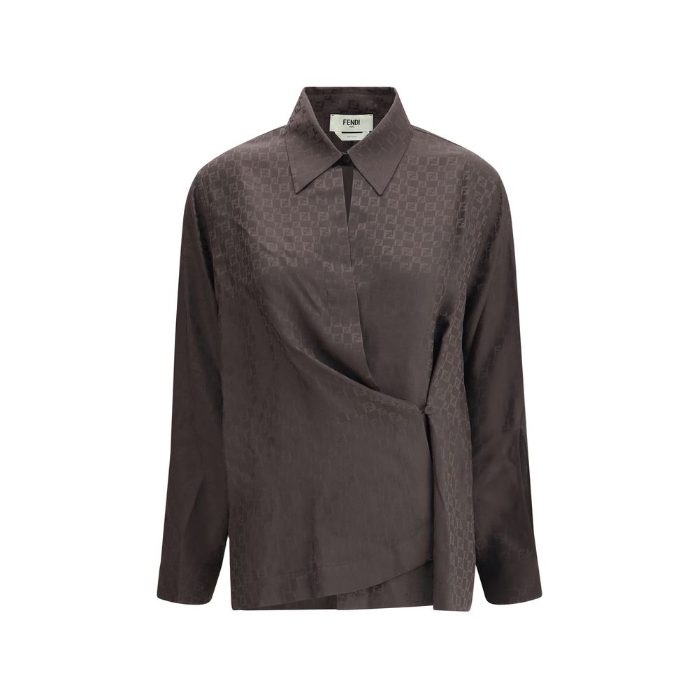 Fendi Silk Jacquard Shirt Glam Steals
