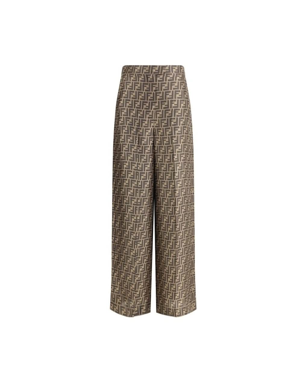 Fendi Silk Monogram Pattern Pant