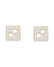 Fendi White Brass Earrings Glam Steals