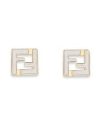 Fendi White Brass Earrings Glam Steals