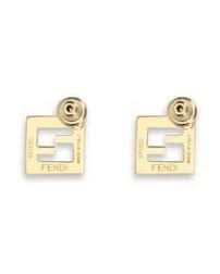 Fendi White Brass Earrings Glam Steals