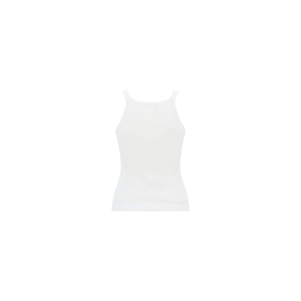 Fendi White Cotton Sleeveles T-shirt Glam Steals