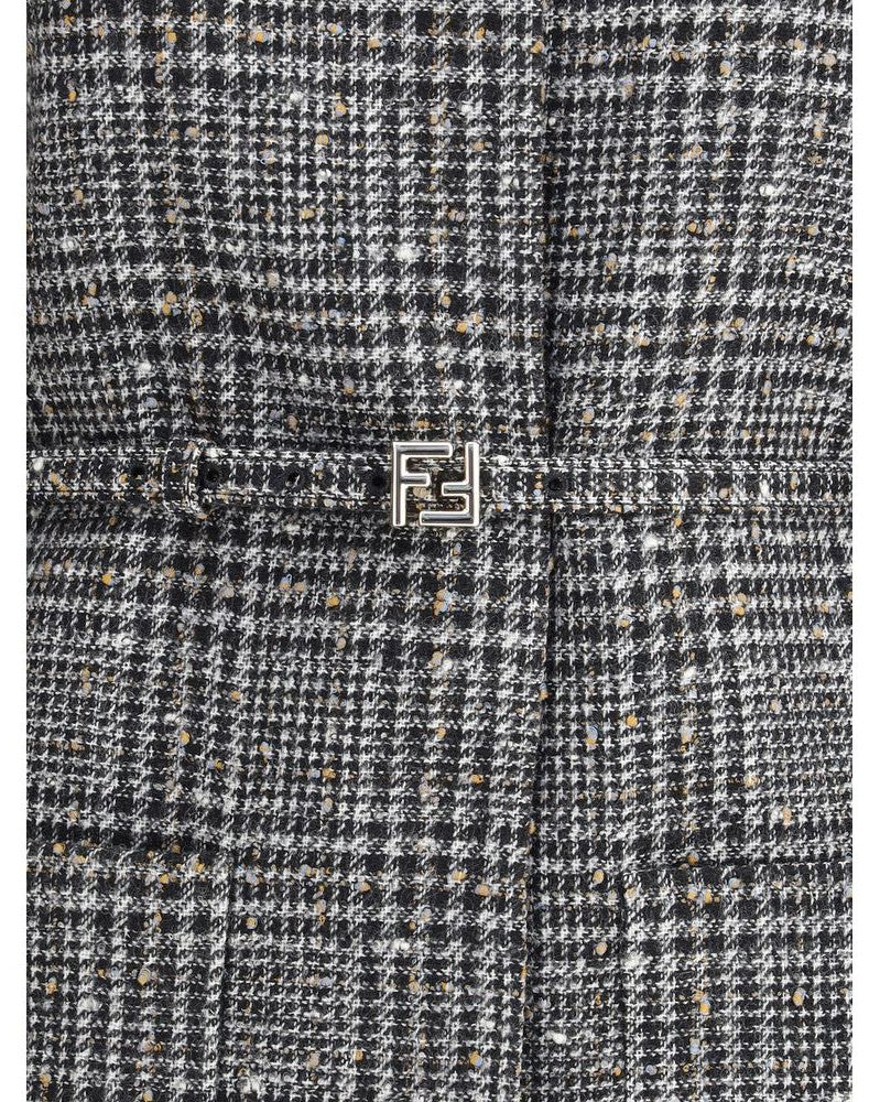 Fendi Wool and cotton tweed Blouson Jacket Glam Steals