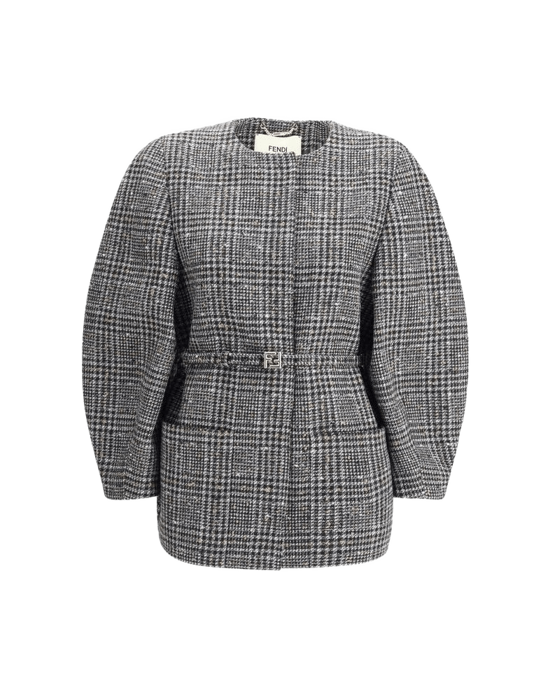 Fendi Wool and cotton tweed Blouson Jacket Glam Steals