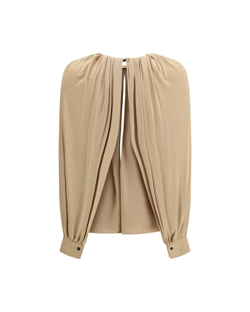 Ferragamo Beige Viscose Top Glam Steals
