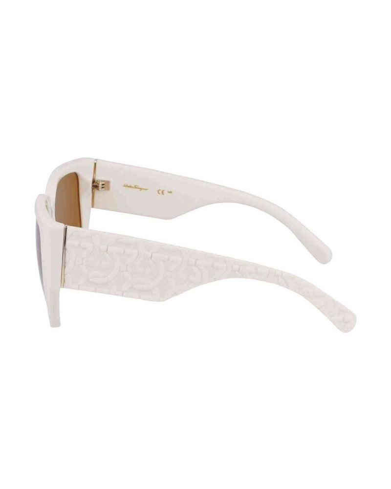 Ferragamo Bio Injected White Sunglasses Glam Steals