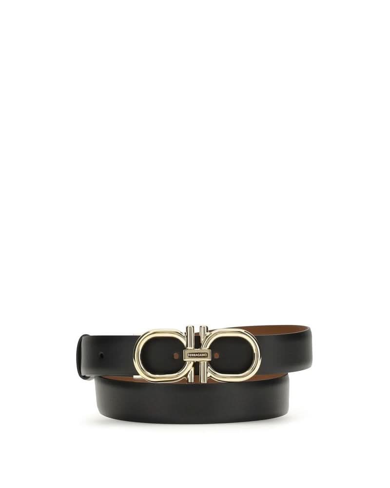 Ferragamo Black Calf Leather Bos Taurus Regular Belt Glam Steals