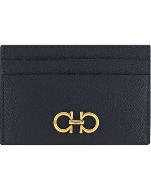 Ferragamo Black Calf Leather Bos Taurus Wallet Glam Steals