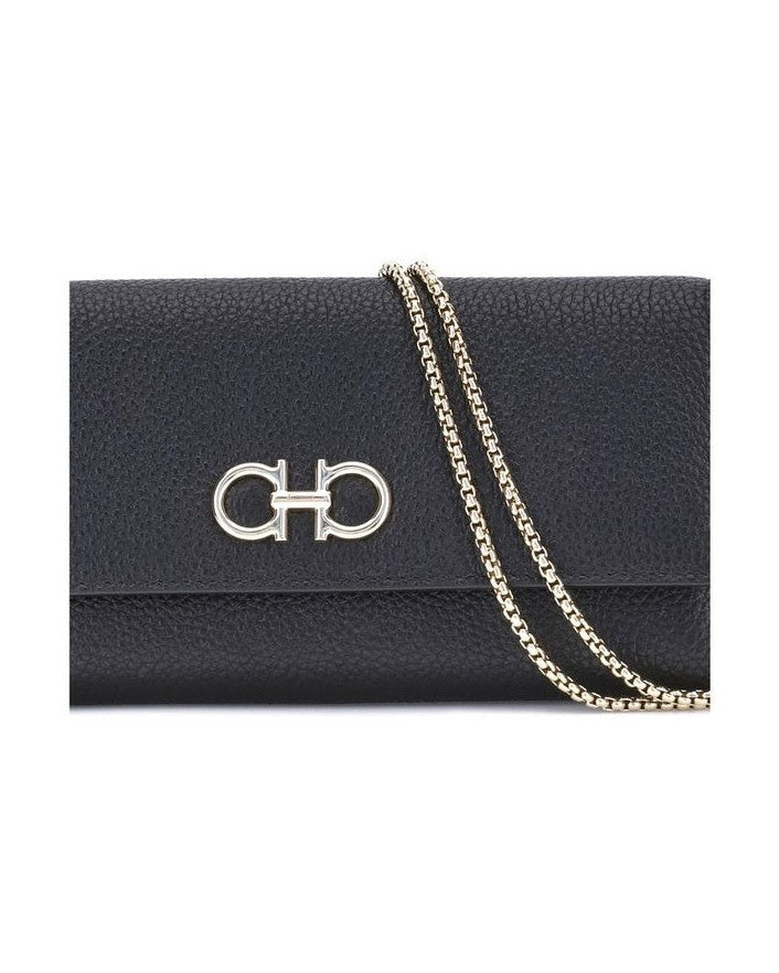 Ferragamo Black Calf Leather Bos Taurus Wallet Glam Steals