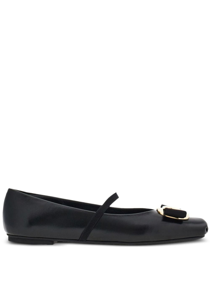 Ferragamo Black Flat Shoes Glam Steals