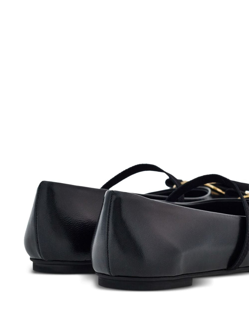 Ferragamo Black Flat Shoes Glam Steals