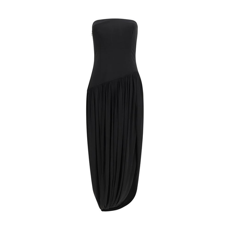 Ferragamo Black Viscose Cocktail Dress Glam Steals