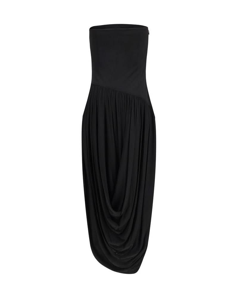 Ferragamo Black Viscose Cocktail Dress 