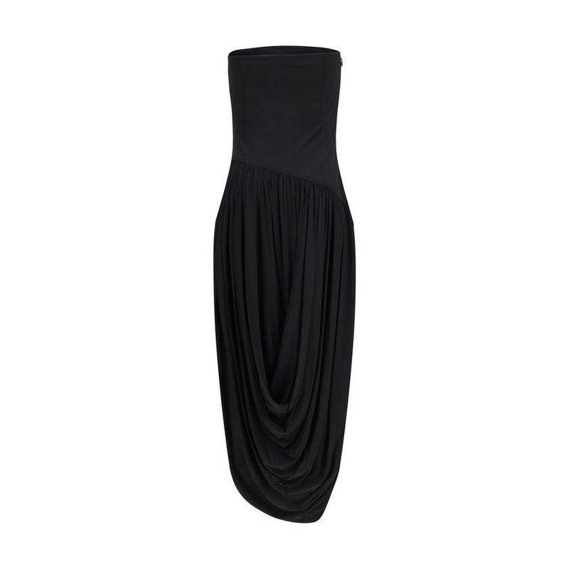 Ferragamo Black Viscose Cocktail Dress Glam Steals