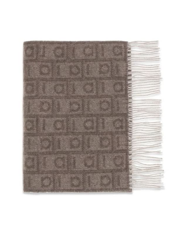 Ferragamo Brown Cashmere Scarf 