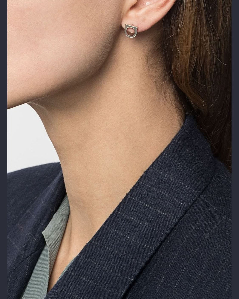 Ferragamo Silver Bijoux Earrings Glam Steals