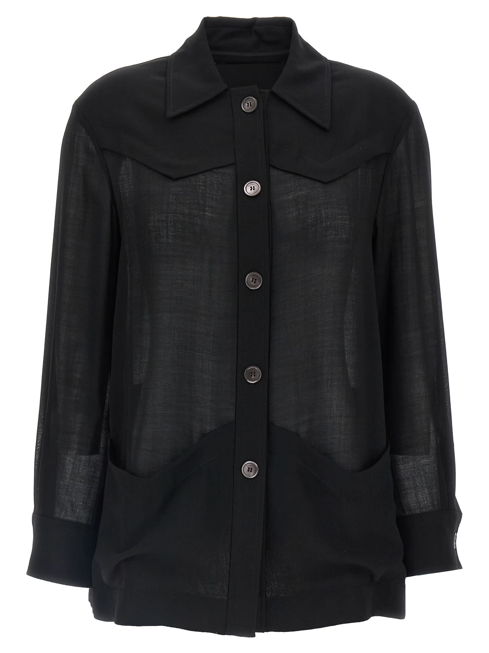 Ferragamo Wool Semi Sheer Jacket Glam Steals