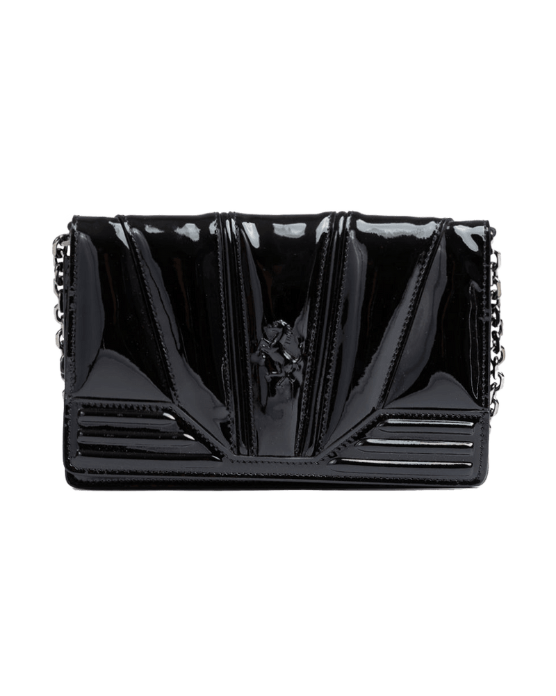 Ferrari Black Patent Leather Chain Bag Glam Steals