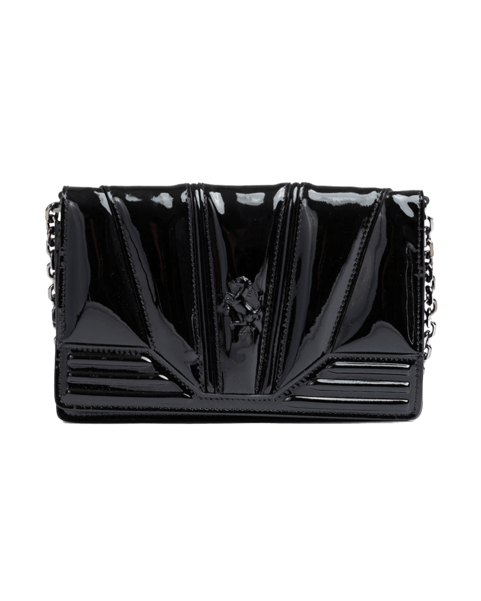 Ferrari Black Patent Leather Chain Bag Glam Steals