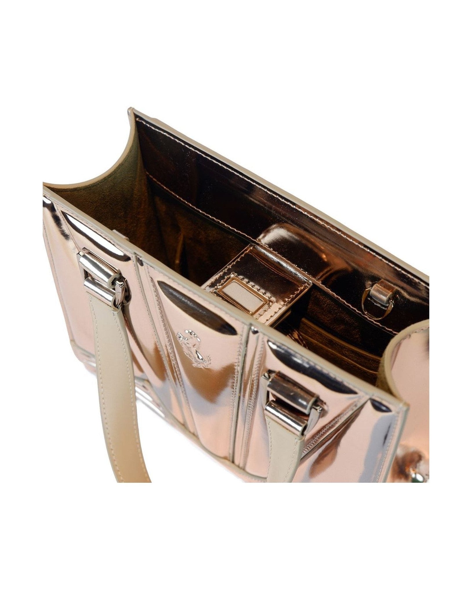 Ferrari Gray Leather Handbag Glam Steals