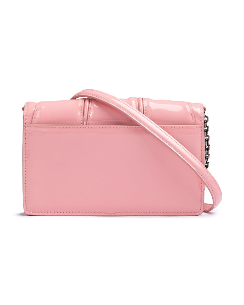 Ferrari Pink Leather Gt Patent Bag with Chain Glam Steals