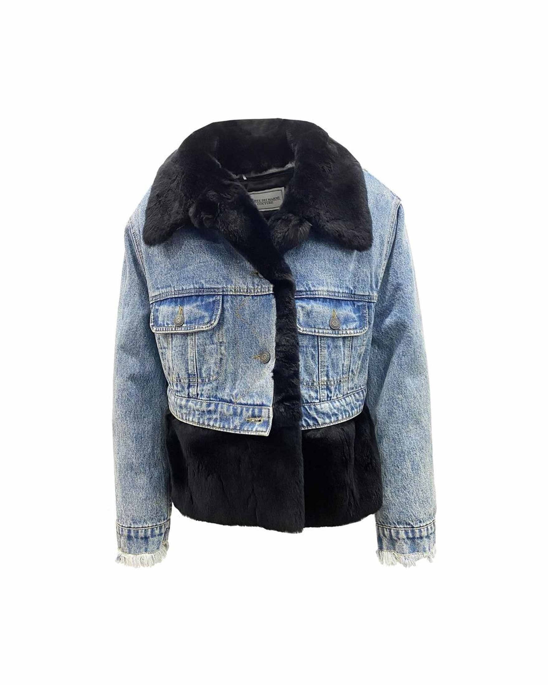 Forte Dei Marmi Couture Denim Fur Lining Jacket Glam Steals