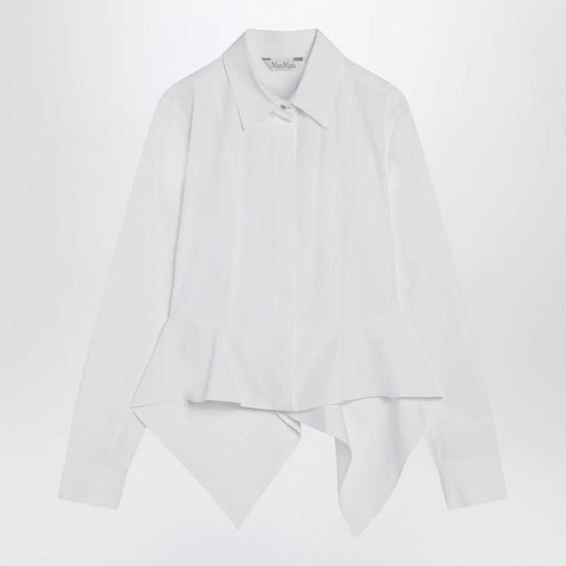 Max Mara White Cotton Shirt in Poplin Glam Steals